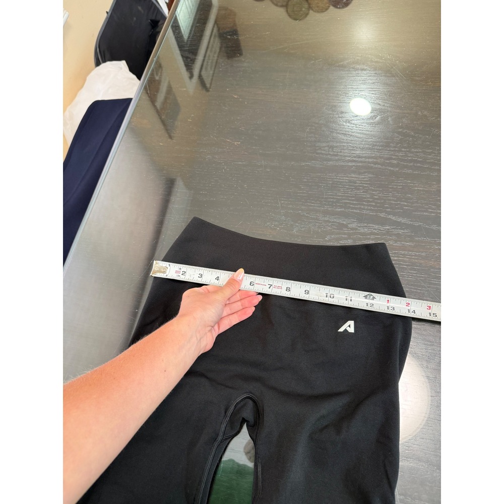Alphalete Women's M Seamless Leggings Black Charcoal High Rise Workout Gym - Picture 6 of 9